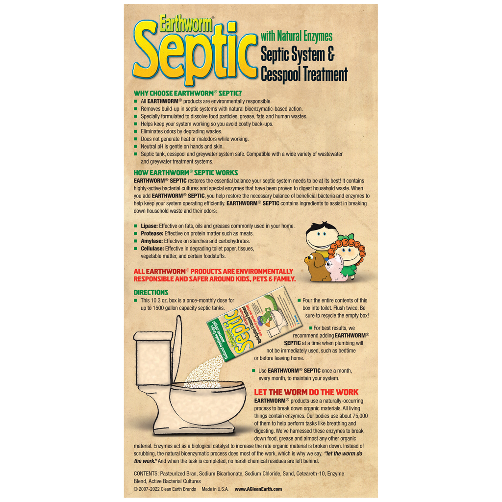 Earthworm® Septic System & Cesspool Treatment