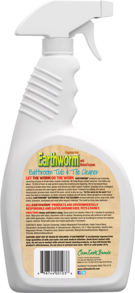 Earthworm® Bathroom Tub & Tile Cleaner Earthworm - Clean Earth Brands